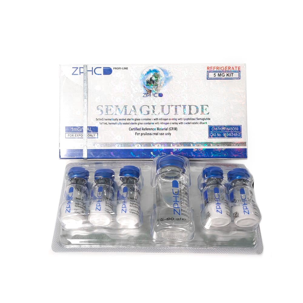 Semaglutide ZPHC 5 mg kit — front box (5 vials × 1 mg GLP-1 peptide)