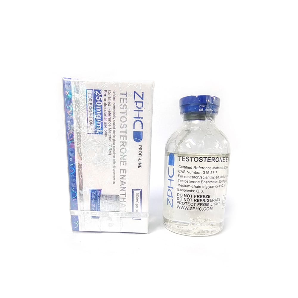 Testosterone Enanthate ZPHC 250 mg/ml — 30-ml long-ester vial (7 500 mg)