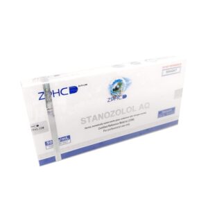 Stanozolol AQ ZPHC 50 mg/ml — box with 10 × 2 ml ampoules (1 000 mg)