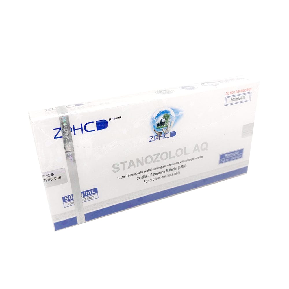 Stanozolol AQ ZPHC 50 mg/ml — box with 10 × 2 ml ampoules (1 000 mg)