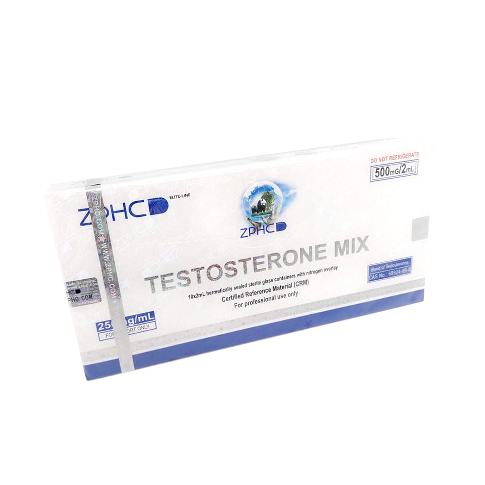 Testosterone Mix ZPHC 250 mg/ml — box with 10 × 2 ml ampoules (5 000 mg Sustanon blend)