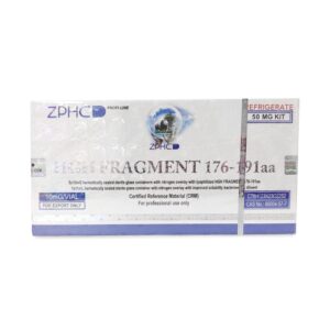 Fragmento de HGH 176-191 ZPHC 50 mg - caixa com frascos de peptídeo liofilizado de 5 × 10 mg