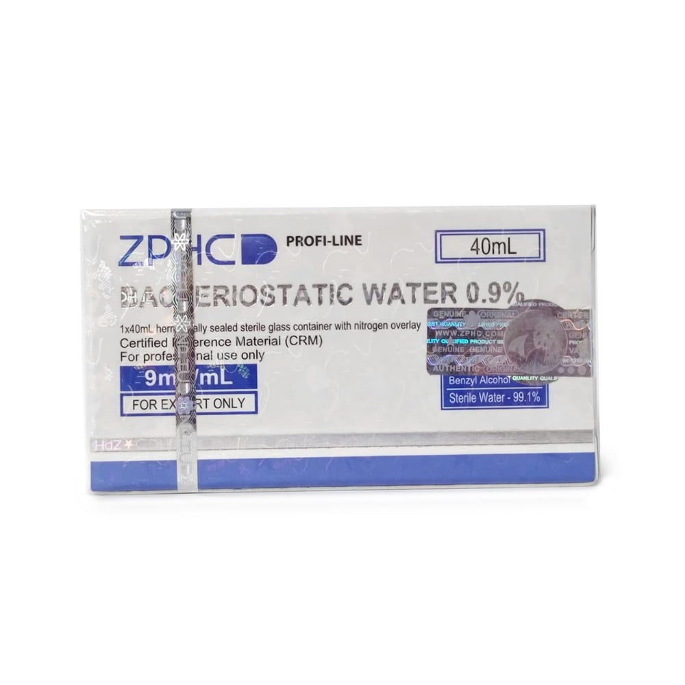 Bacteriostatic Water 0.9% ZPHC — 40 ml sterile multi-dose vial with benzyl alcohol