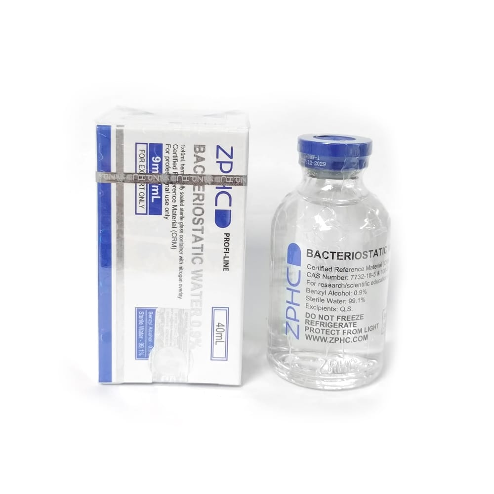 ZPHC 40 ml bacteriostatic water 0.9% BA — multi-dose sterile diluent